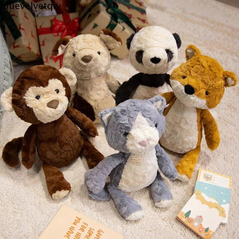 BLUEVELVETQW Panda Brinquedo De Pelúcia , Gato Cinza PP Algodão Macaco Boneca Cão Marrom Em Pé Animal