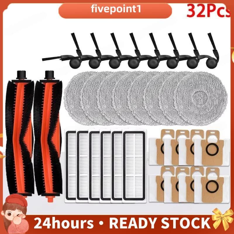 Para H50 PRO/OV42GL Robô Aspirador De Pó Acessórios Escova Lateral Principal Mop Pano Filtro HEPA Saco Peças Reposição