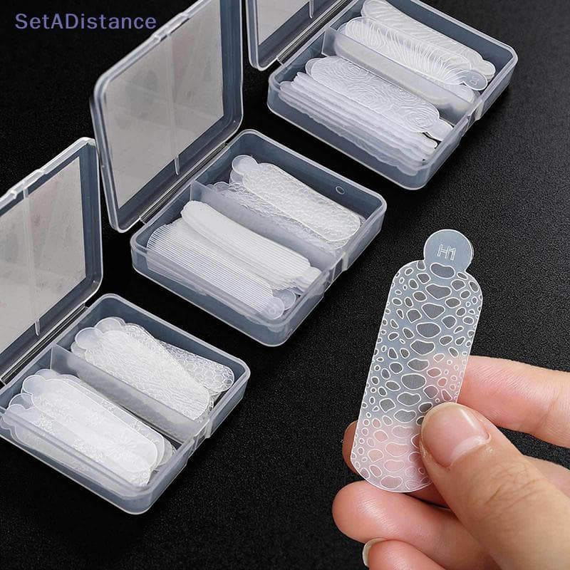 SetADistance 24 Pçs/Caixa 3D Francês Prego Stier Reutilizável Formas Duplas Cristais De Unhas Moldes De Silicone Para Qu