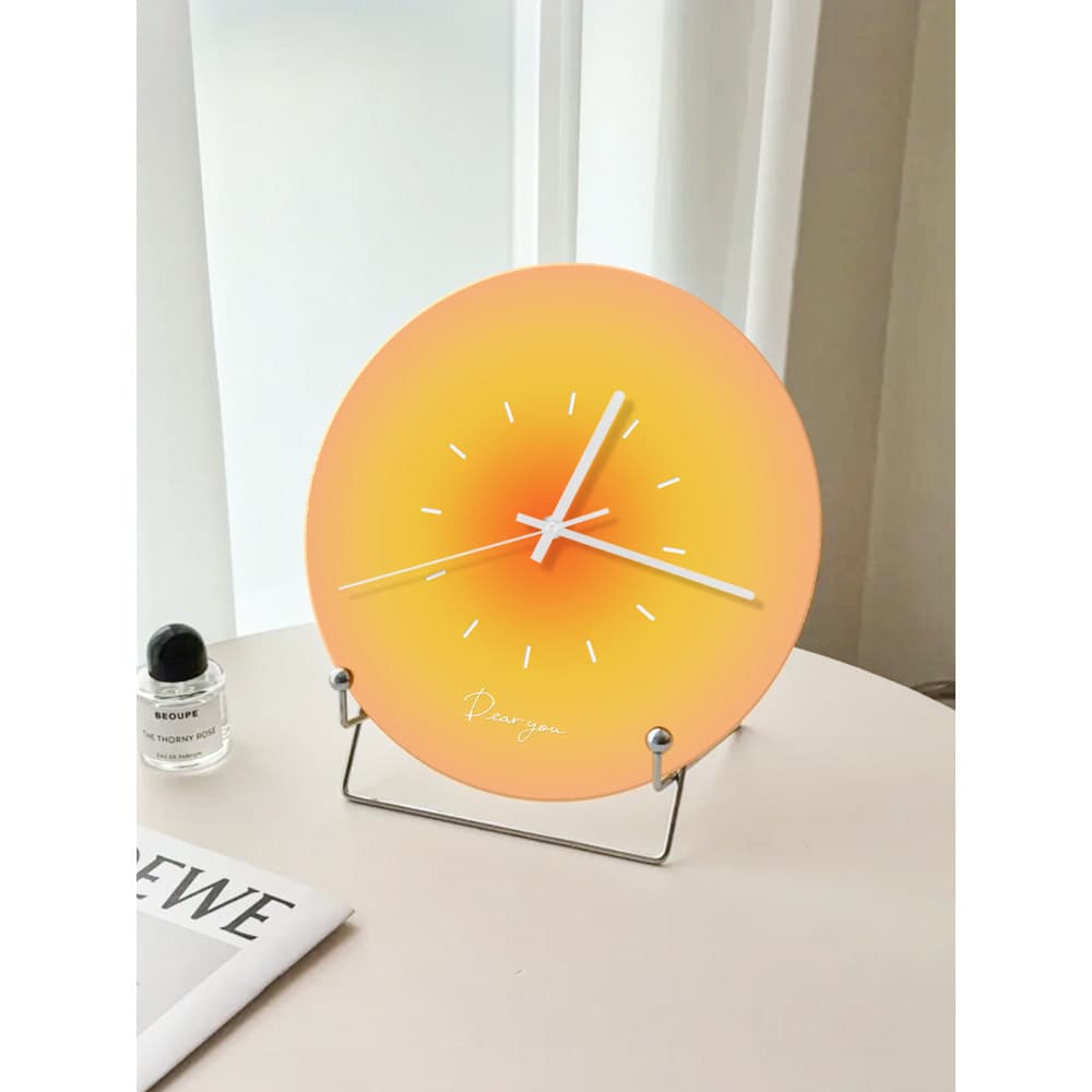 Estilo creme sala de jantar relógio de mesa High-End sentimento quarto relógio de mesa de cabeceira cor gradiente sala d