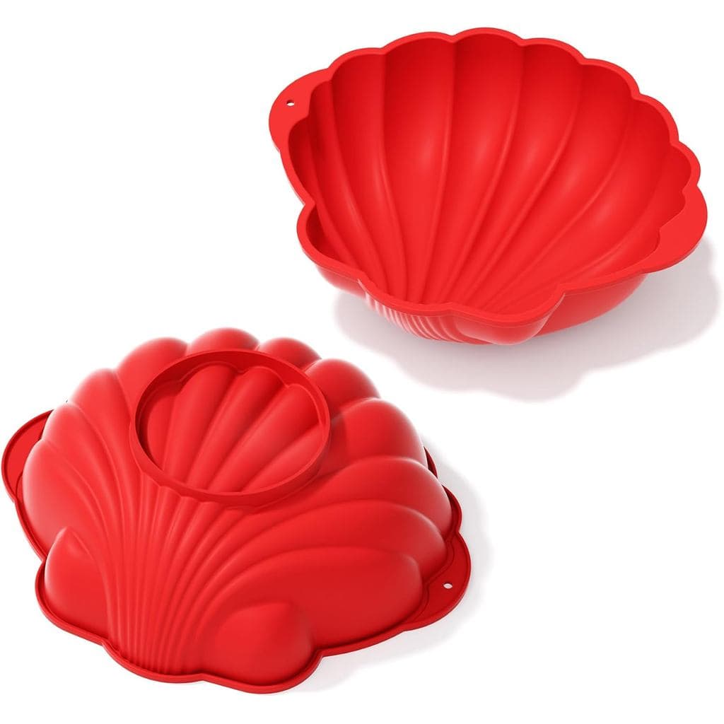 Formas de Silicone em Forma de Concha para Bolos, 10 Polegadas, Forma Grande para Bolo em Concha, Moldes de Silicone Ant