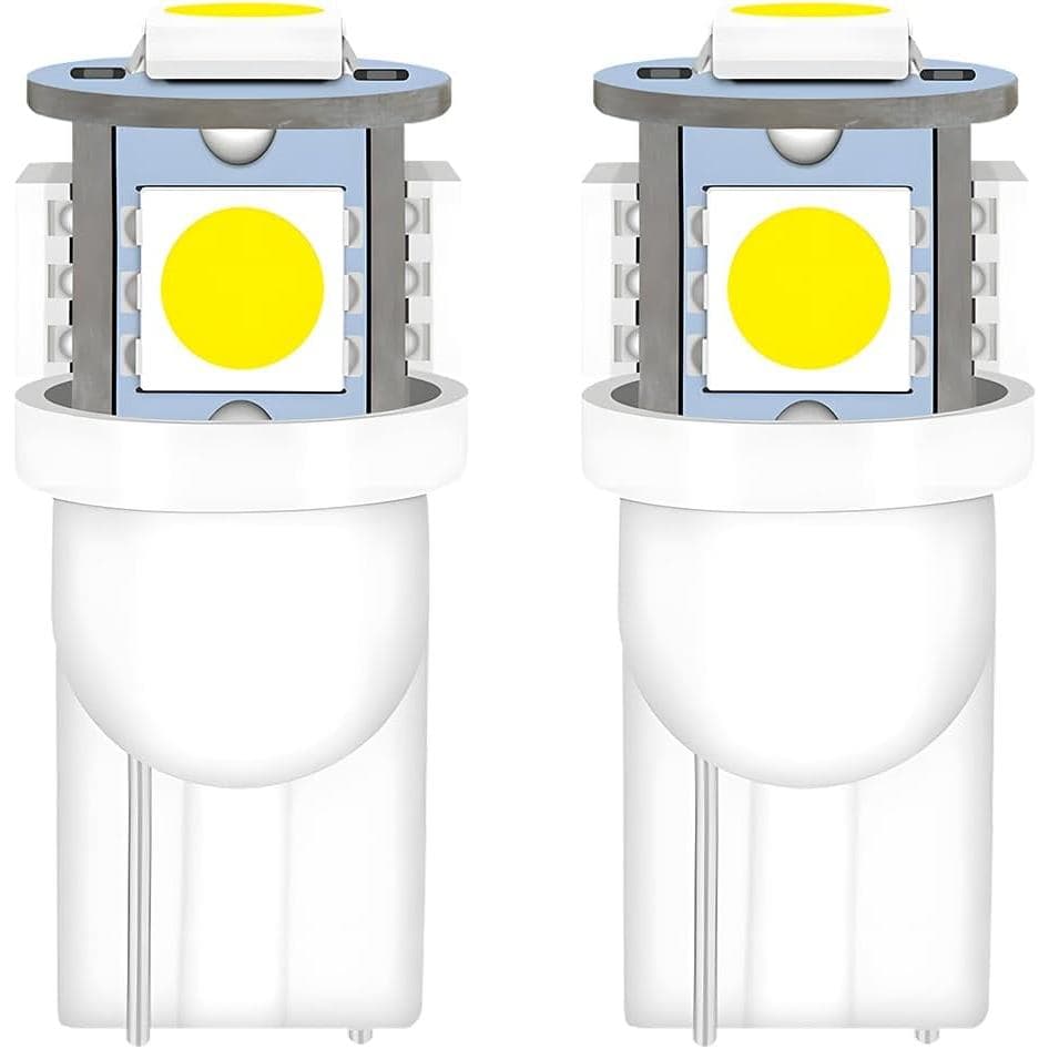 Lâmpadas LED ZIMISI 194, Luzes de Sinalização com Chips 5SMD 5050, Lâmpada de Base Cônica Branca 12V 6000K, Lâmpadas de