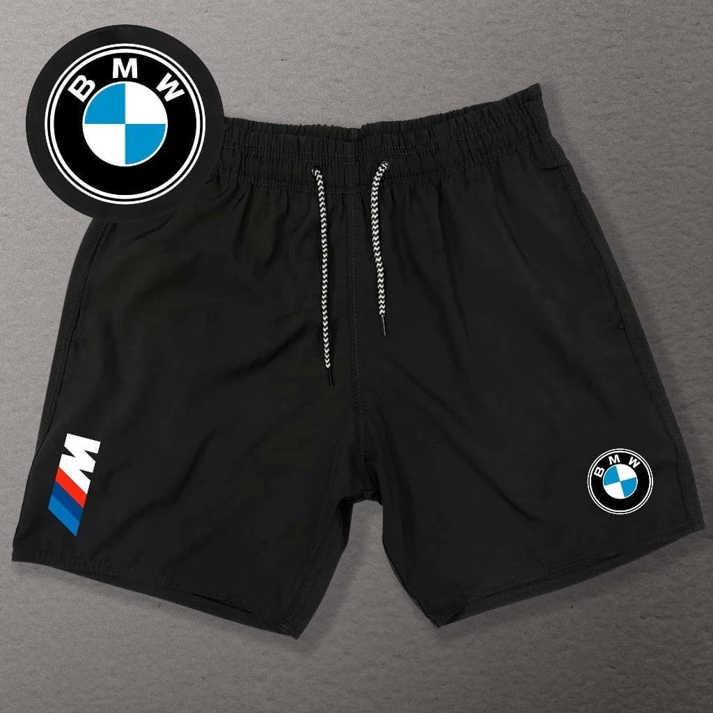 Bermuda Esportiva de Elastano Masculina - BMW 02 - Academia Corrida Skate Basquete Otaku