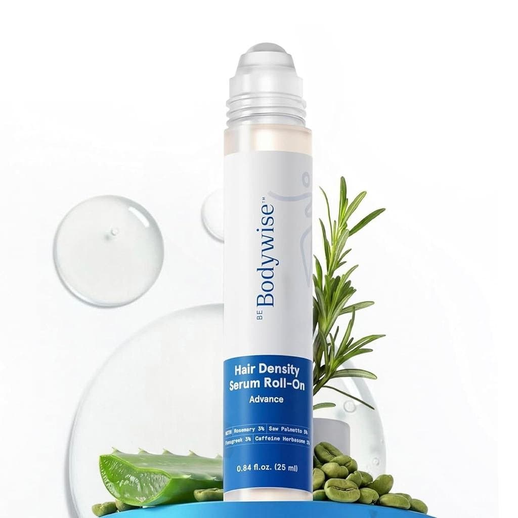 Be Bodywise Sérum para Crescimento Capilar Roll-On - 5% Saw Palmetto, 3% Óleo de Alecrim para Crescimento Capilar, 3% Fe