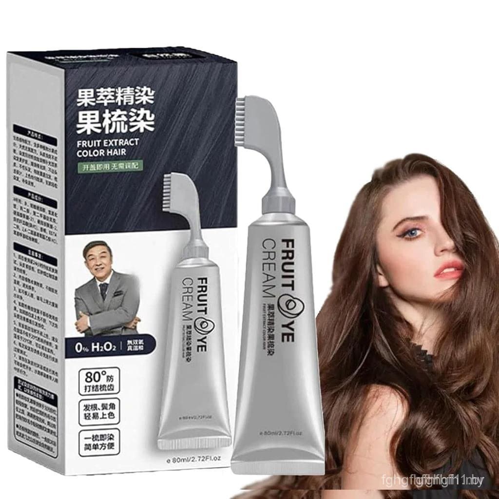 kFruitHairDyeforGreyHairCoverage-Darkbrownparahomens E Mulheres KMAA