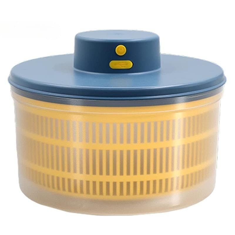 Centrífuga Elétrica para Salada - Secador de Alface e Vegetais, Recarregável por USB, com Recipiente para Secagem Rápida