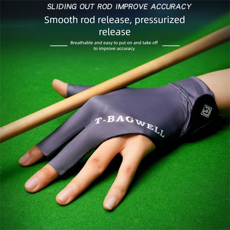 Luvas de bilhar respiráveis de seda gelada Snooker antiderrapante unissex