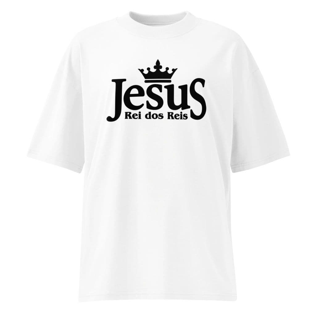 Camiseta Masculina Oversized Jesus Rei dos Reis