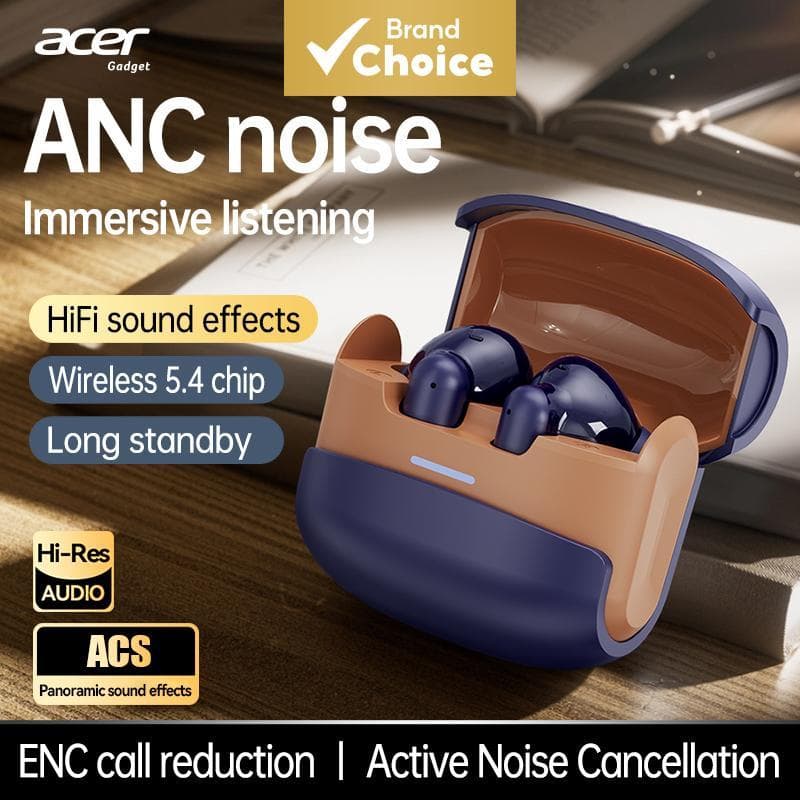 Acer OHR-548 Fones De Ouvido HiFi Intra-Auriculares De Alta Duração Da Bateria 24H Bluetooth 5.4 45 Selo Confortável Iso
