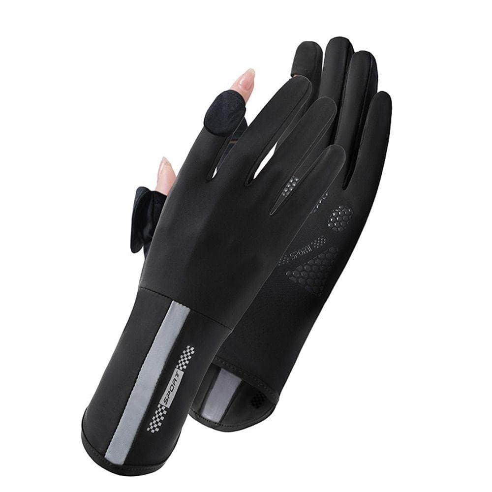 Luvas De Proteção Solar VOGUEEE , Finas De Seda Gelada Anti-UV Elásticas Resistentes Ao Deslizamento