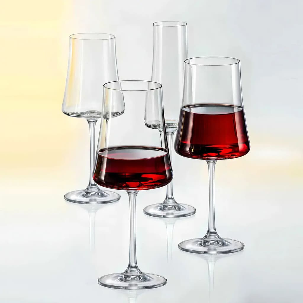 6 Taças Cristal Titanium Vinho Tinto 460ml Bohemia Xtra Crystalex