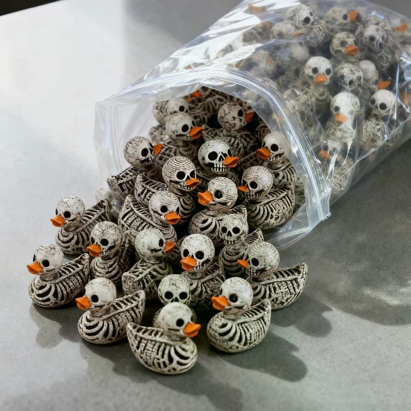 10 ~ 50 Peças Estatuetas De Resina De Pato Caveira Gótica Enfeites De Mesa Compactos Halloween Gótico Festa De Escritóri