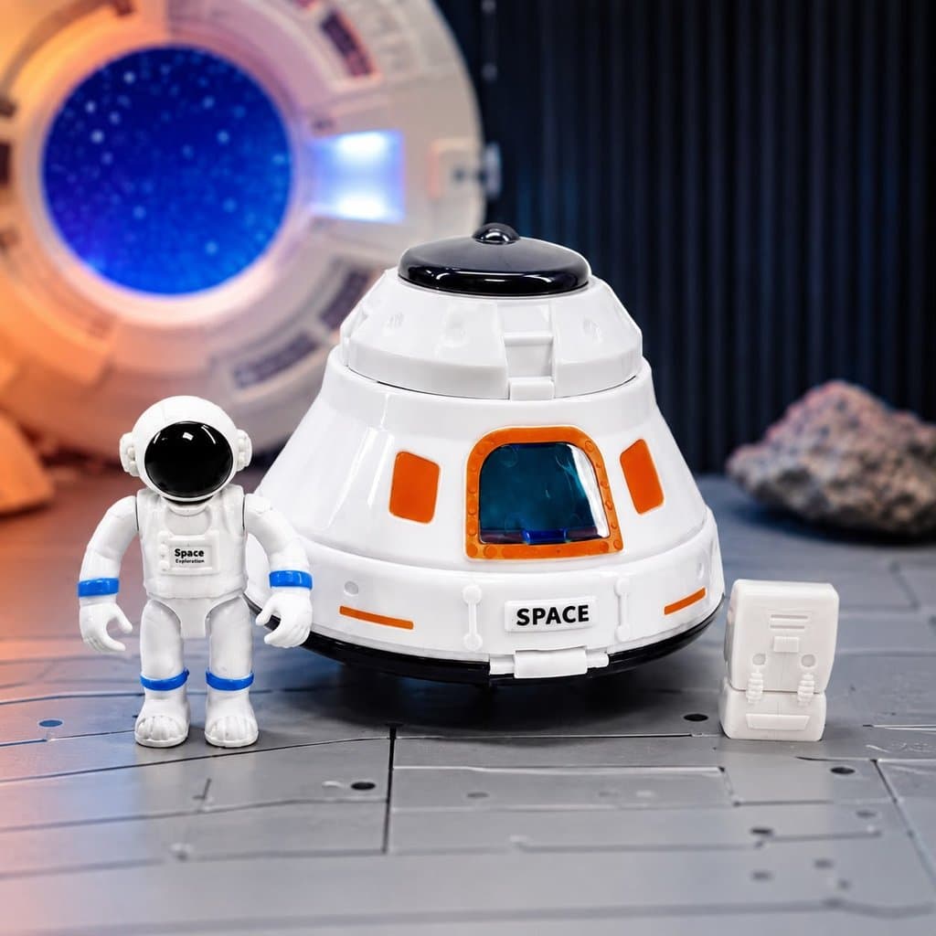 Brinquedo Nave Espacial Luzes Astronauta Acessórios Infantil