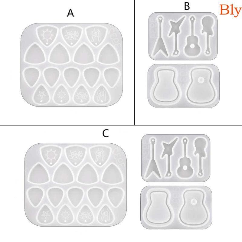 Bly Moldes Fundição Resina Formato Irregular, Pingente Silicone, Artesanato Para Palhetas Guitarra