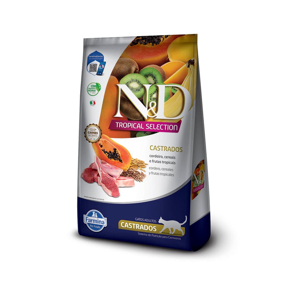 Ração Seca Nd Gatos Castrados Adultos Sabor Cordeiro 400g