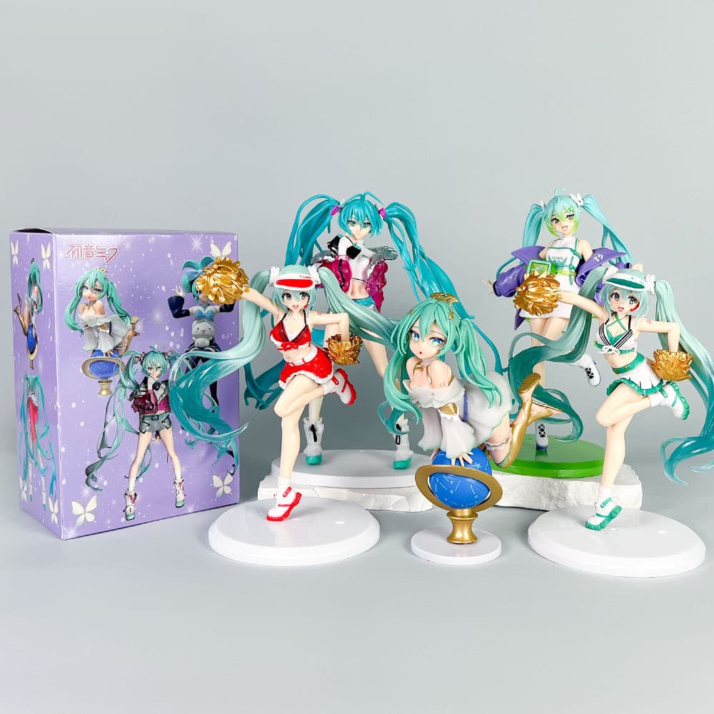 Hatsune Miku Figura Anime Cheerleading Recompensa Comemorativa Globo Hatsune Bidimensional Beleza Boneca Modelo Ornament
