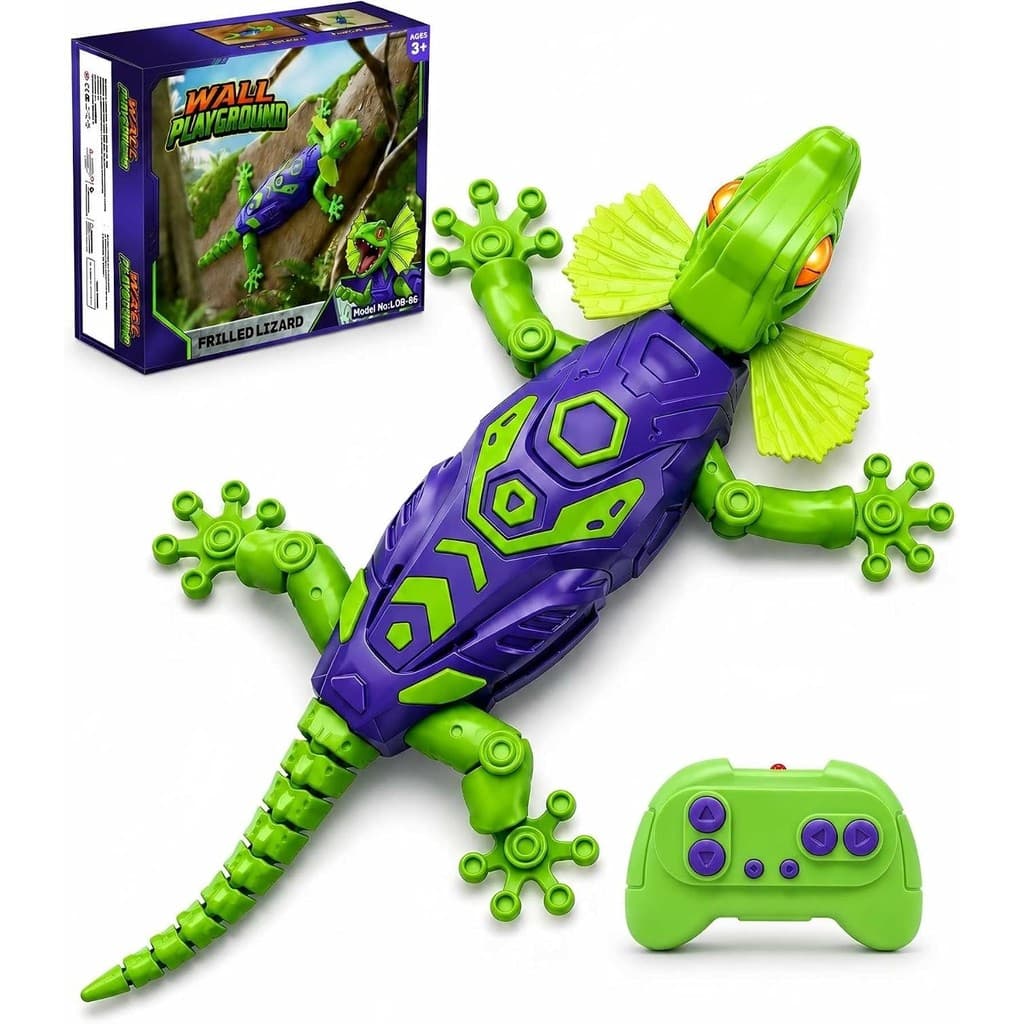 Brinquedo Gecko De Escalada De Parede Para Meninos , Lagarto De Controle Remoto Que Escala Paredes , Tetos E Pisos , Rob