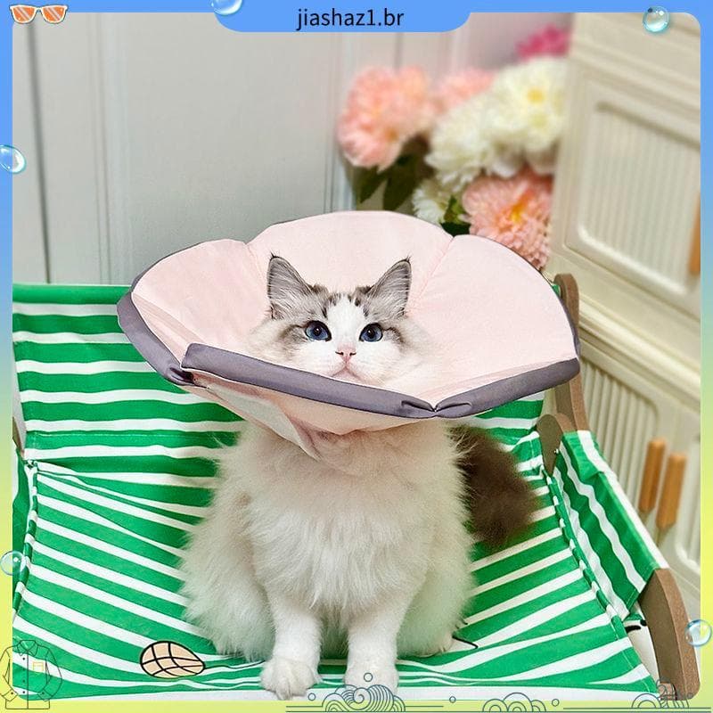 Coleira Elizabeth à prova d'água, coleira de esterilização para gatos, anti-lamber, coleira curta britânica para cães e