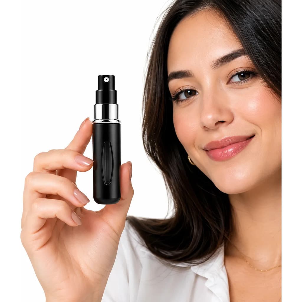 Frasco De Perfume Borrifador 5ml Porta Frasaquinho De Bolso Bolsa Refil Visor Viagem