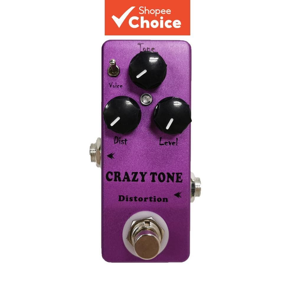 Mossky CRAZY TONE Distortion Pedal De Guitarra Único Efeito True Bypass Peças Acessório De Substituição Stompbox Present