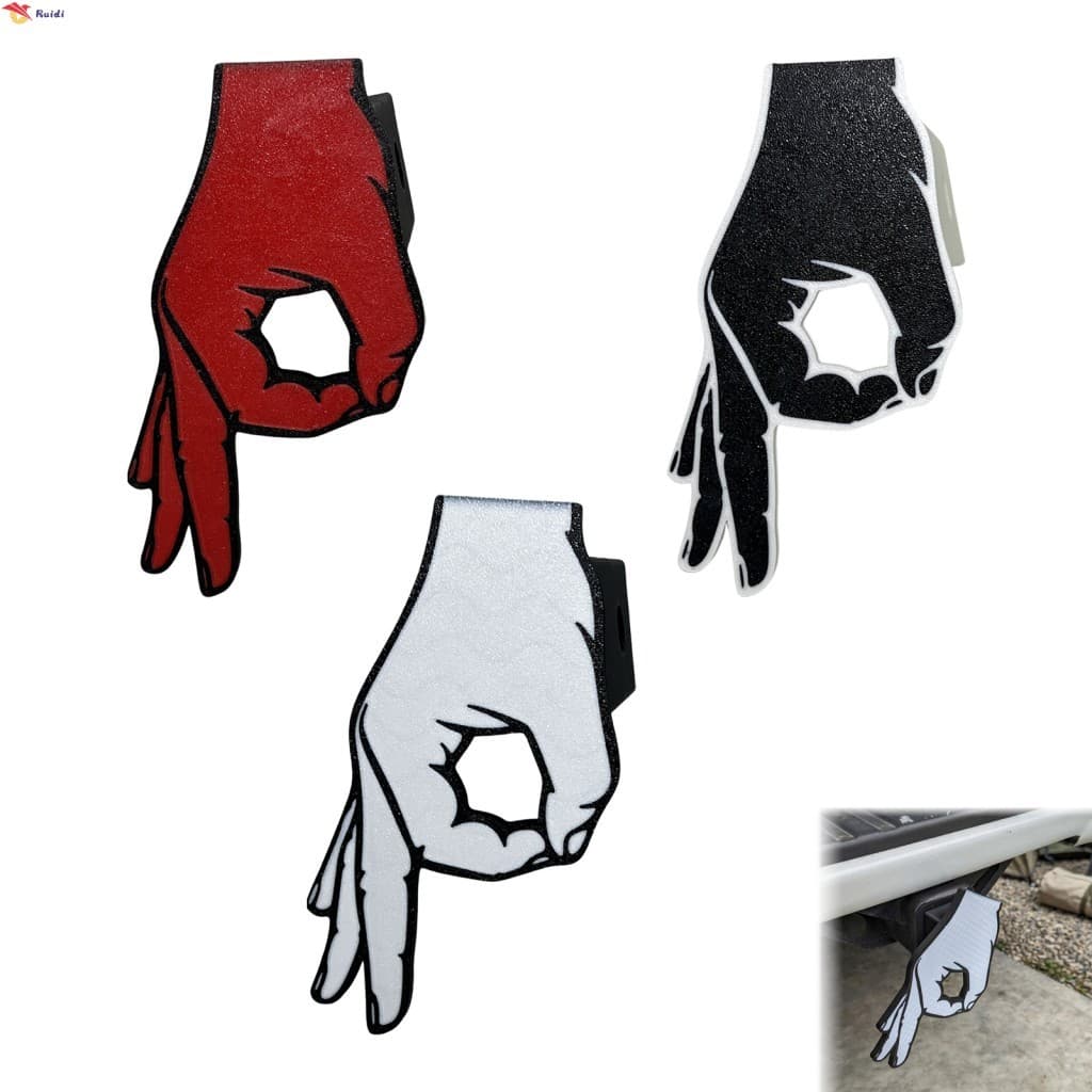 Engraçado OK Hand Gesture Trailer Engate Cover Protetor De Para-Choque Traseiro De Carro De Metal De 2 Polegadas