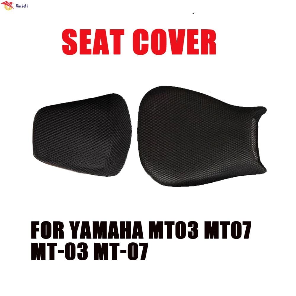 Capa De Assento De Motocicleta Em Malha De Favo De Mel 3D Para Yamaha MT03 MT-07-Almofada De Isolamento Protetora