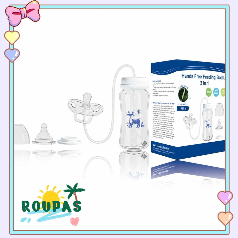 Mamadeira Mãos-Livres ROUPAS , Garrafa De Armazenamento De Leite Com Pescoço Largo 3 Em 1 , Bola De Gravidade