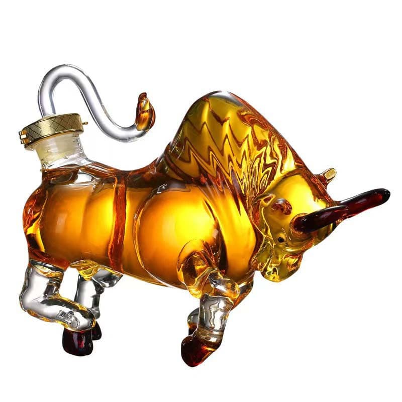Decantador de boi do zodíaco, atacado, Taurus, garrafa de vinho em formato especial, formato de Animal, garrafa de vidro