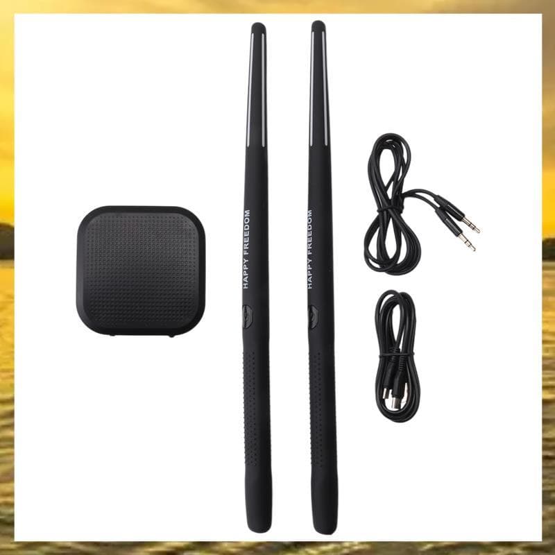 (Vko) Conjunto De Bateria De Ar Eletrônica Portátil-Baquetas E Pedais Virtuais , Ideal Para Iniciantes , Crianças Adulto
