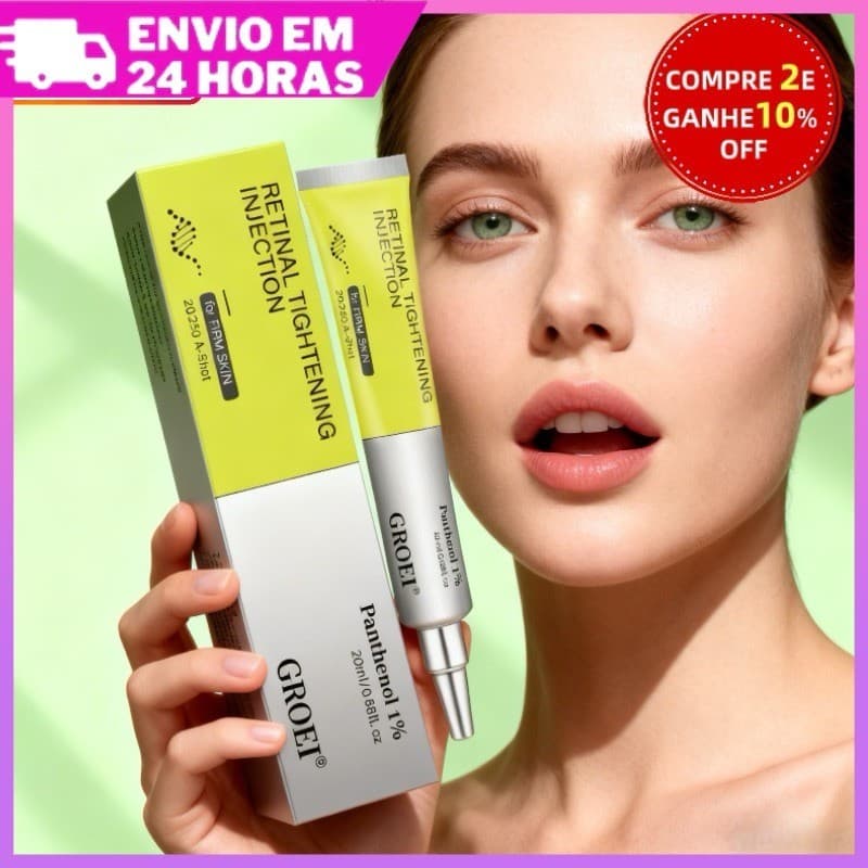 GROEI Retinol 20ml Nova Versão | Abeto Nutritivo Reduz Rugas Levantamento Suave