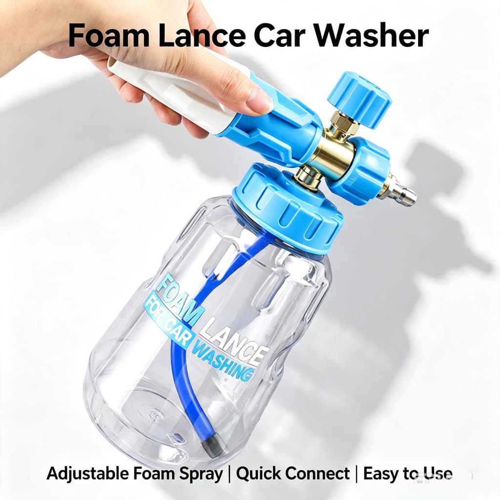 Lança De Espuma Para Lavagem De Carro 1000ml , Conector De 1/4 " , Gerador Acessórios De Lavadora De Alta Pressão