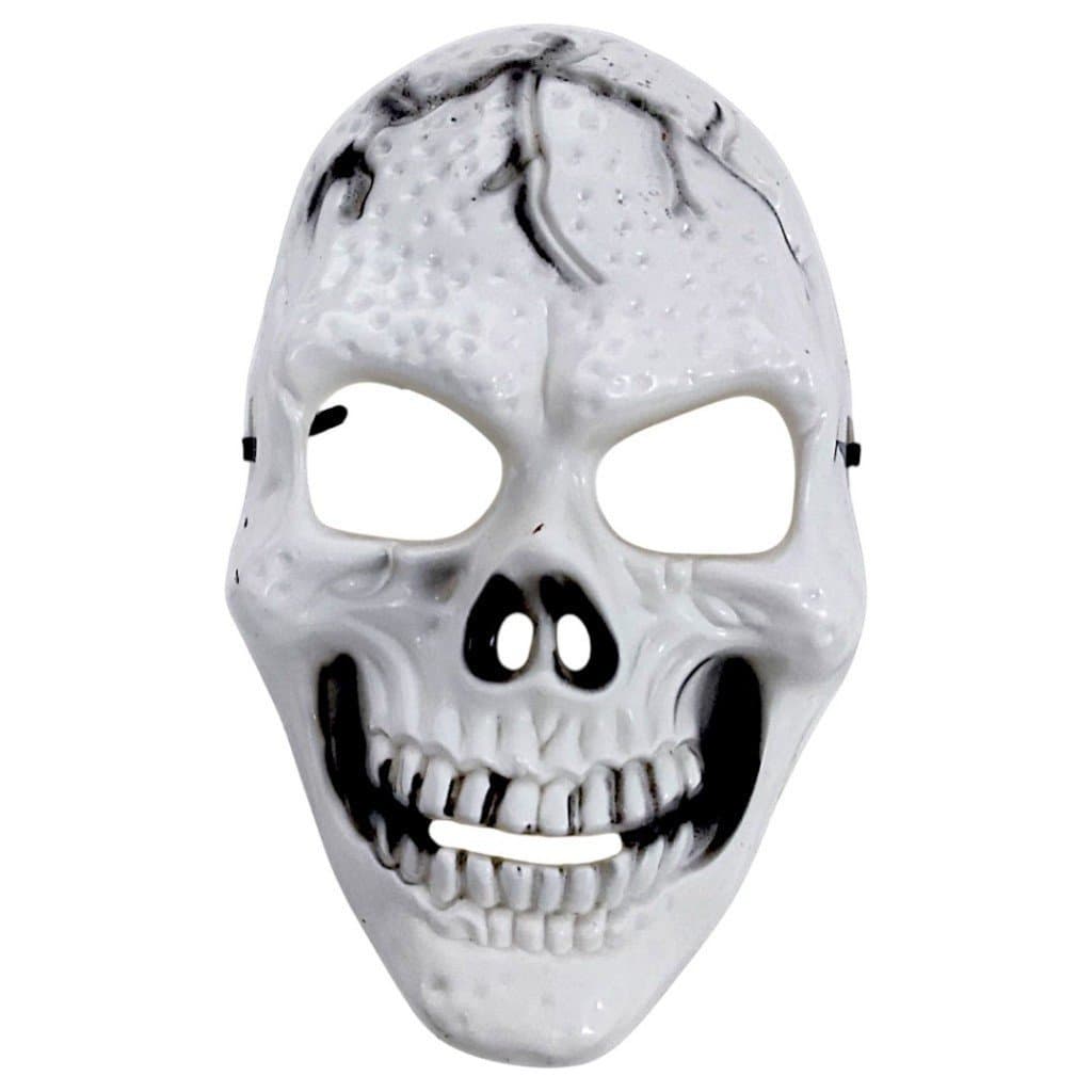 Máscara de Caveira Halloween Branca Fantasia Cosplay Dia das Bruxas Terror Crânio Skull