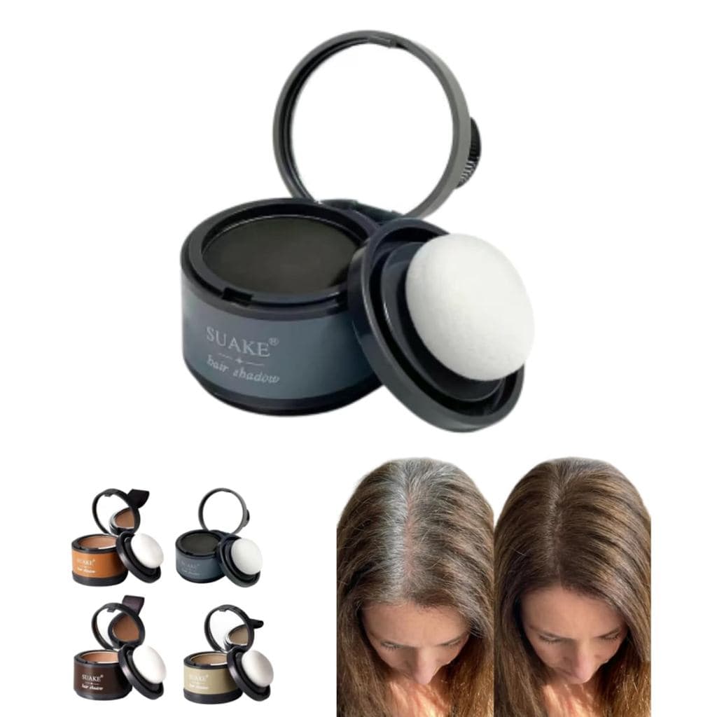 Pó corante capilar Cavoria, usado para cobrir as raízes do cabelo, possui uma textura fina e efeito natural, multifuncio