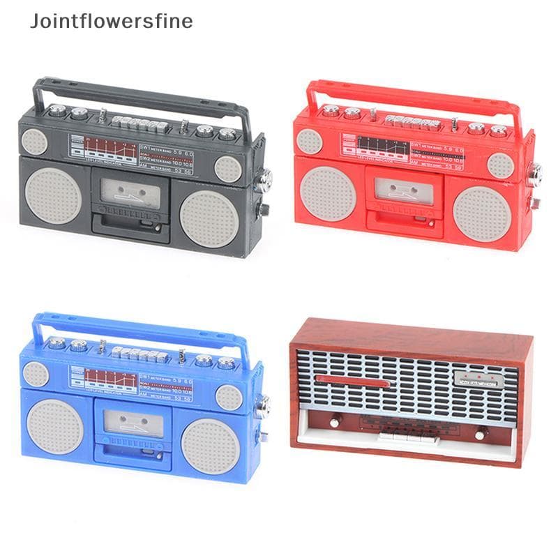 JTFF 1 : 12 Casa De Bonecas Em Miniatura Modelo De Rádio Gravador Jogador Brinquedo Boneca Móveis Decoração FI