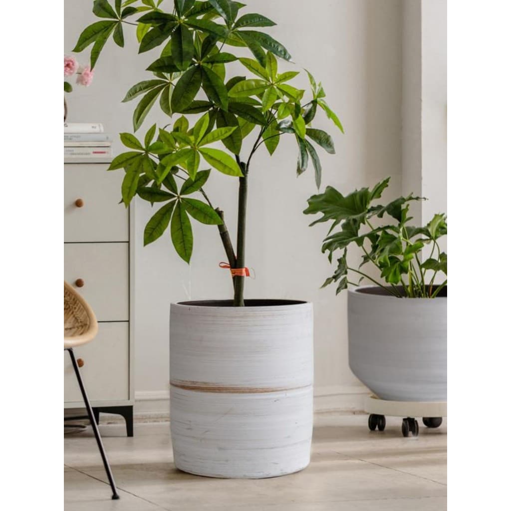 Vaso de cerâmica Árvore de plantio de tamanho grande 30 Calibre Planta verde Vaso de plantas Vaso de flores de chão Luz