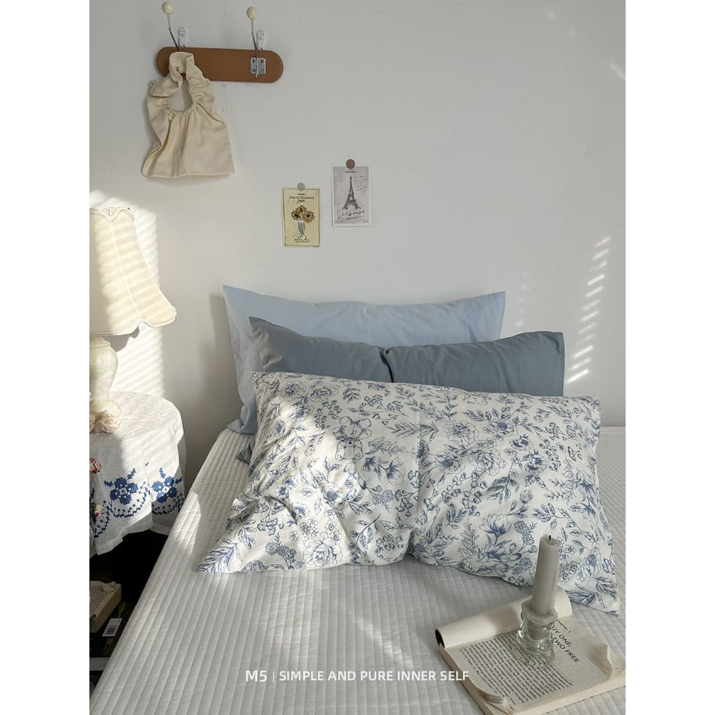 Francês romântico único produto combinando algodão puro fronha par núcleo forro capa única 48x74cm fronha