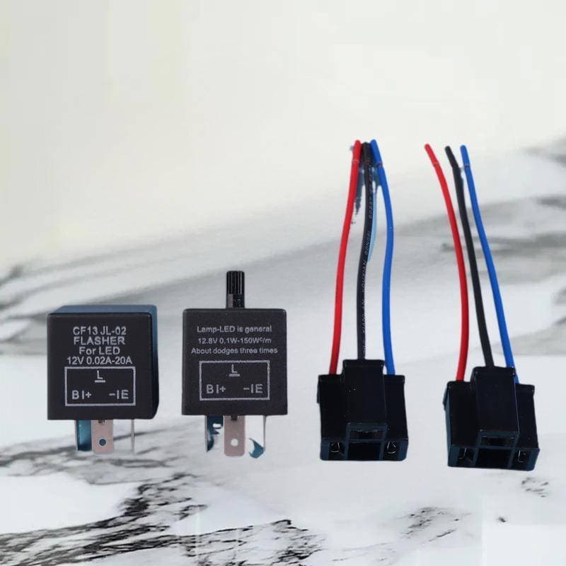 ADS 12V 3 Pinos Ajustável LED Pisca-Relé Para Motocicleta Automotiva BR