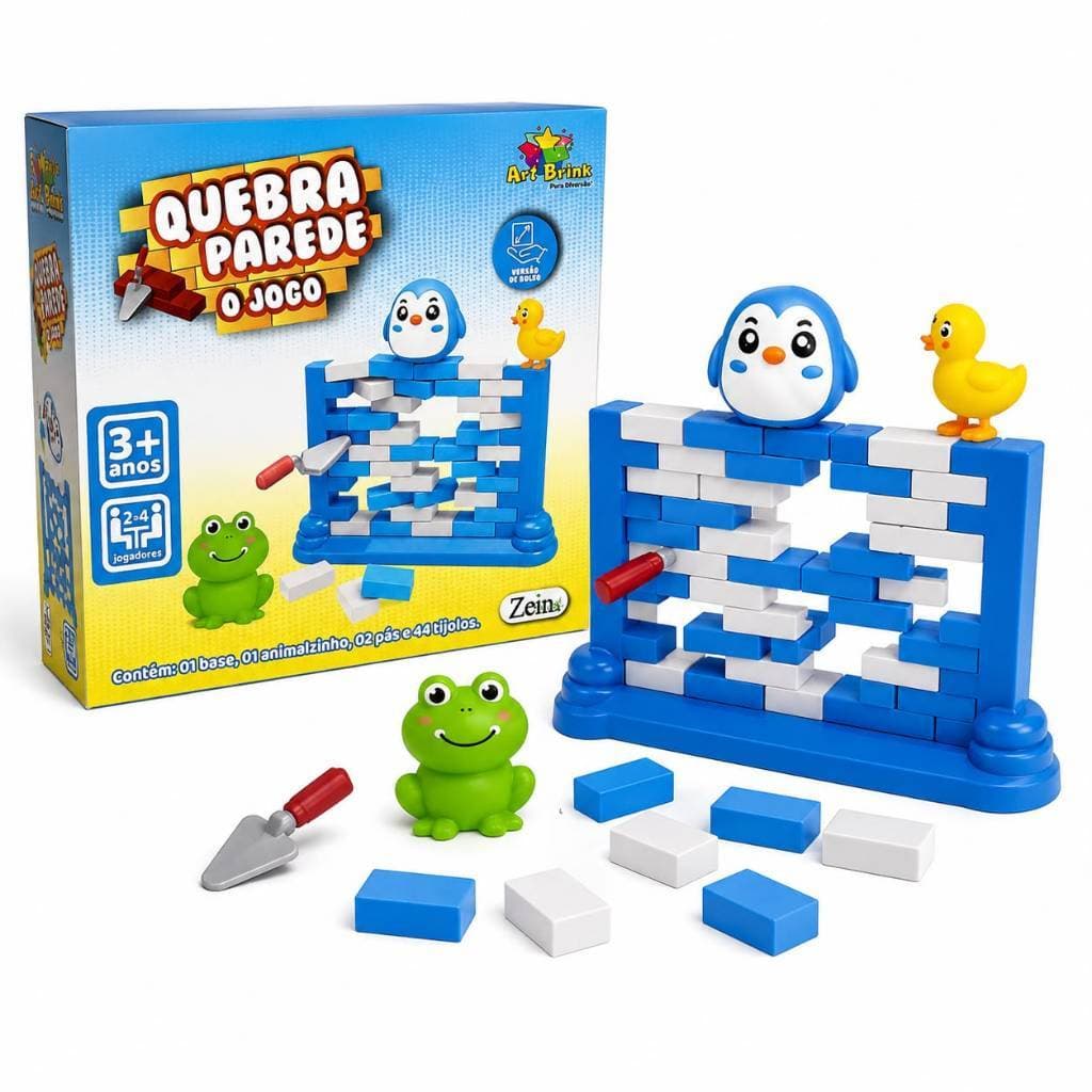 Brinquedo Desafio Dos Bichinhos: Jogo Mini Quebra Muro - Não Deixe Cair!
