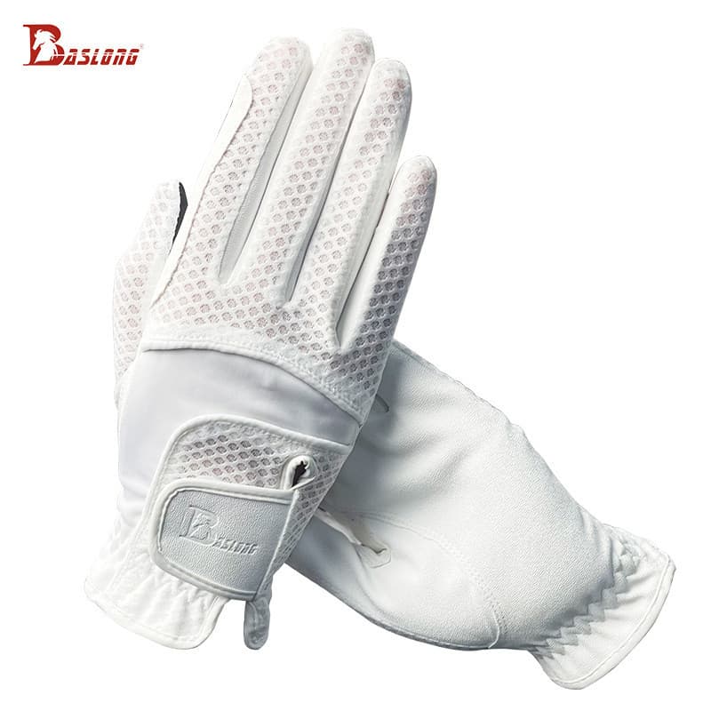 Baslong luvas esportivas equestres luvas de malha elástica antiderrapante respirável resistente ao desgaste luvas de cic