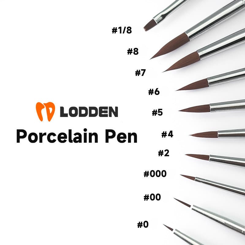 Caneta Pincel De Porcelana Para Dentista Lodden Laboratório Dentário 30 % Pele De Vison + 70 nylon