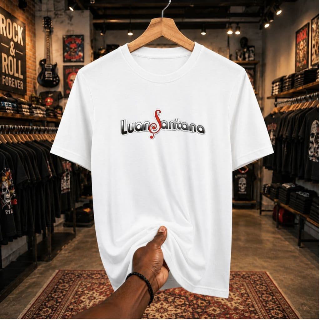 Camiseta 100% Algodão Premium Camisa Luan Santana Rei Show 2026 Te Dei O Sol Te Dei O Mar