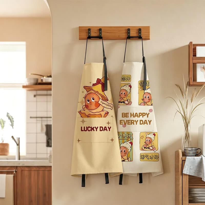 Com bolso bonito dos desenhos animados avental 2026 anti-incrustante repelente de água avental cozinha cozinhar Halter p