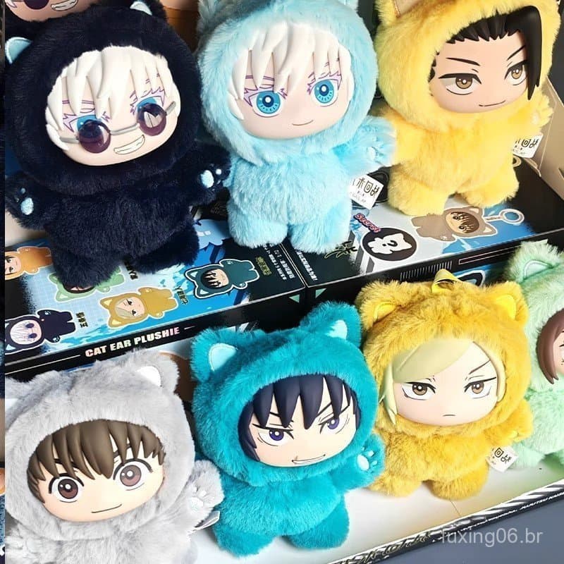 Kawaii Jujutsu Kaisen Boneca De Pelúcia Brinquedo Gojo Satoru Geto Suguru Fushiguro Toji Ieiri Shoko Pingente Chaveiro P