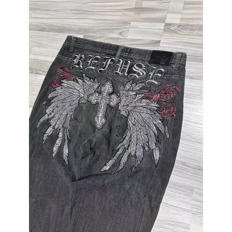 Y2K Bigboy Homens Roupas de Rua Jeans Soltos Casual Homens Jeans Ferramentas Estilo Um