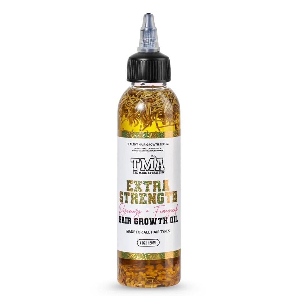 The Mane Attraction Óleo Capilar Herbal Extra Forte de Alecrim + Feno-grego |   Infundido com Óleo de Rícino para TODOS