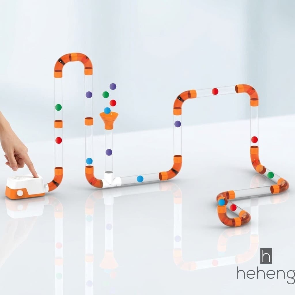 Brinquedo De Bola De Construção De Haste Movida A Ar , Conjunto Bloco Flutuante De Plástico ABS Com 6 Tubos Brancos Para