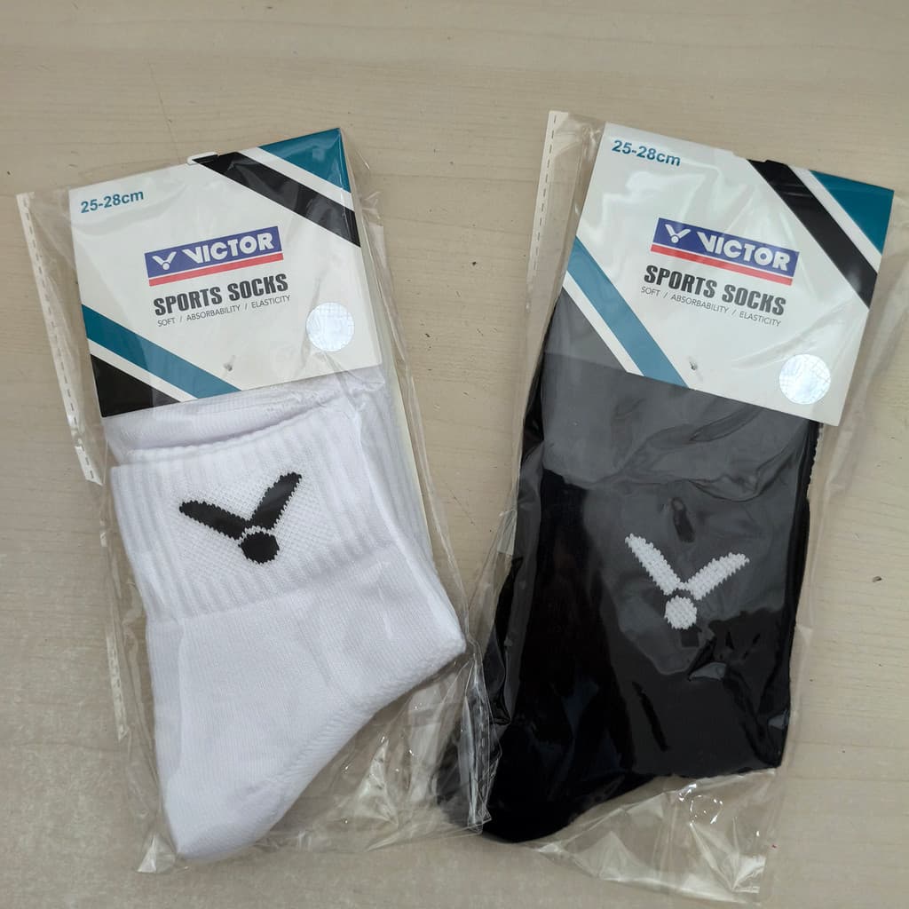 Victor Victor Badminton Meias Grosso Toalha Fundo Masculino Absorvente de Suor Respirável Comprimento Médio