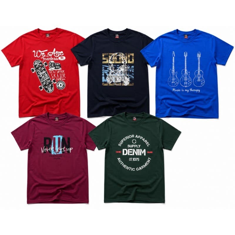 Kit 5 Camisetas Infantil  leves defeitos Variadas Algodão Macia