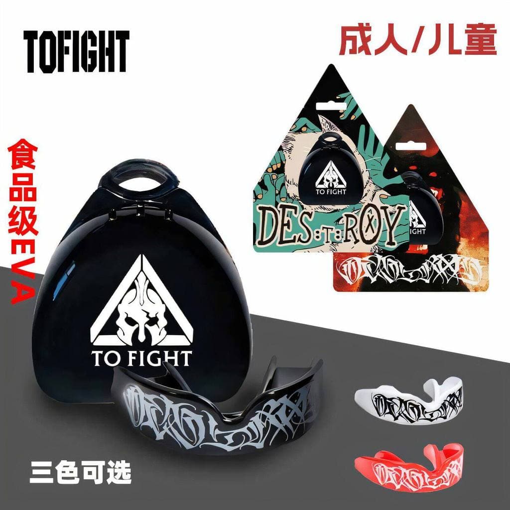 TOFIGHT boxe protetor bucal adulto crianças Sanda luta livre Taekwondo cintas MMA treinamento competição protetor bucal