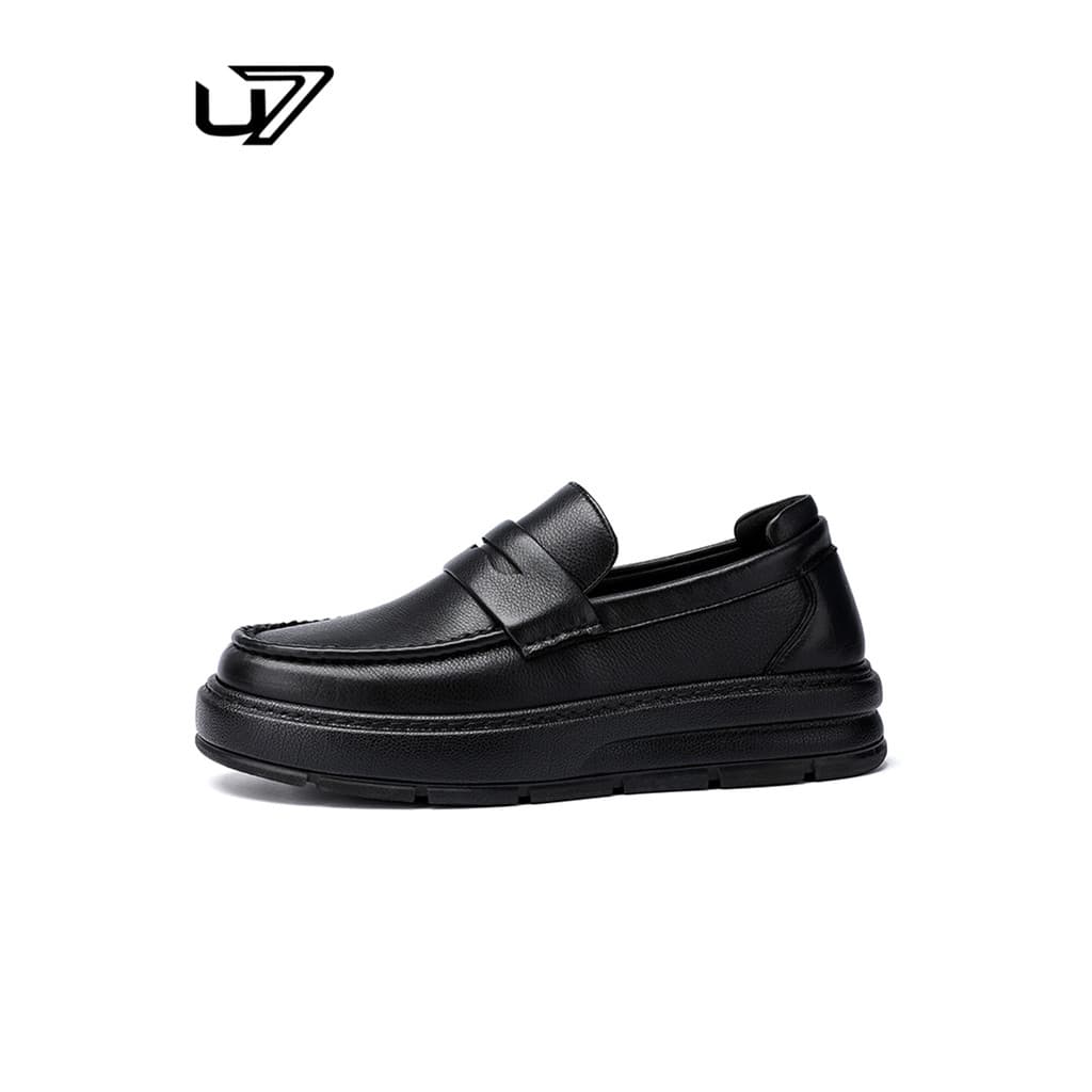 U7 sapatos masculinos 2026 novo estilo de couro genuíno sola grossa um Pedal All-Match mocassins masculinos primeira cam